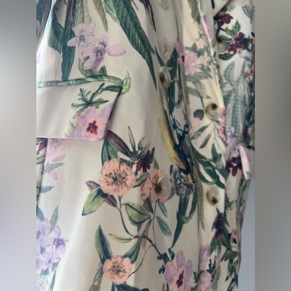 Nwt Women printed Blazer, Small, floral, birds,beautiful, Small - Picture 4 of 15